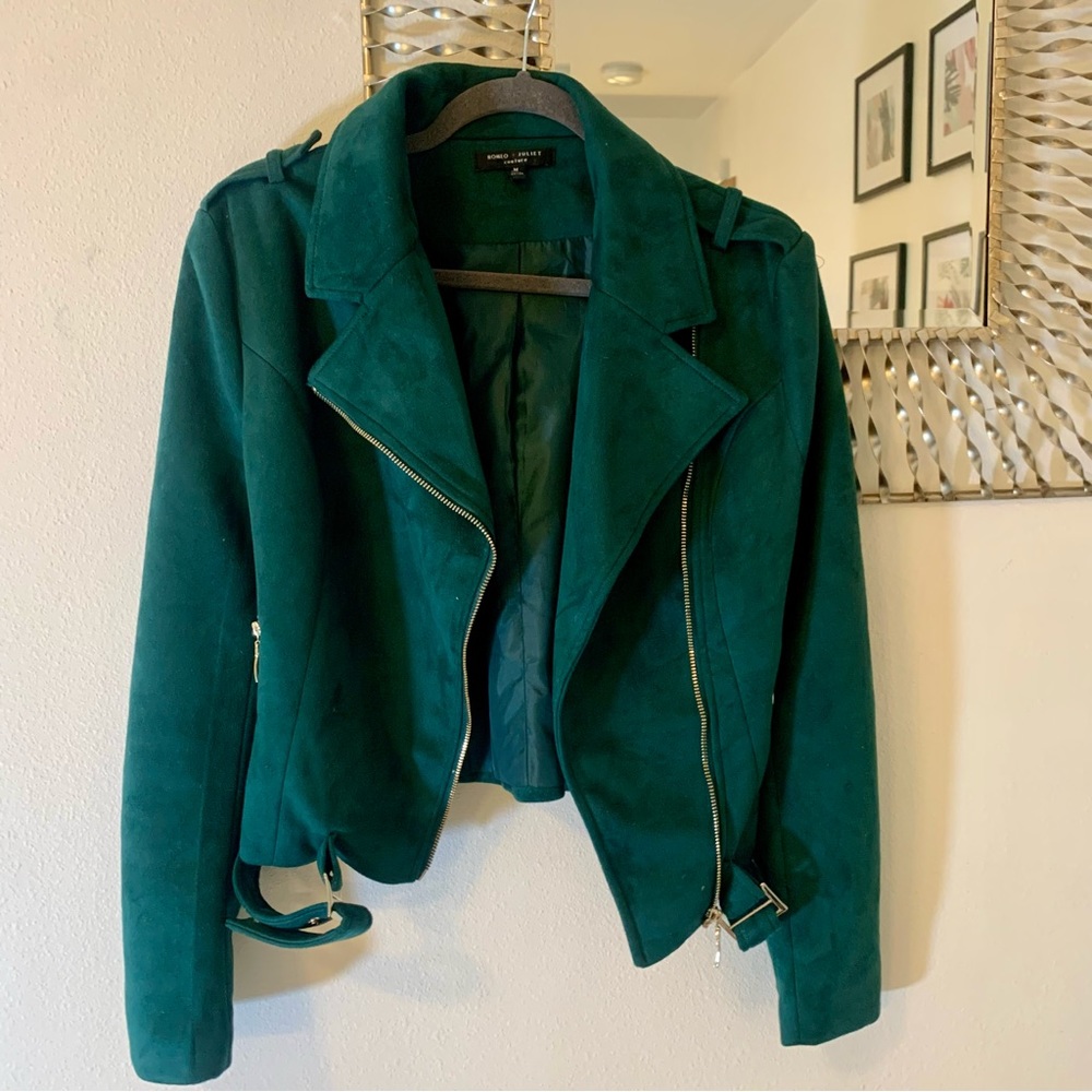 Forest Green Micro Suede Jacket